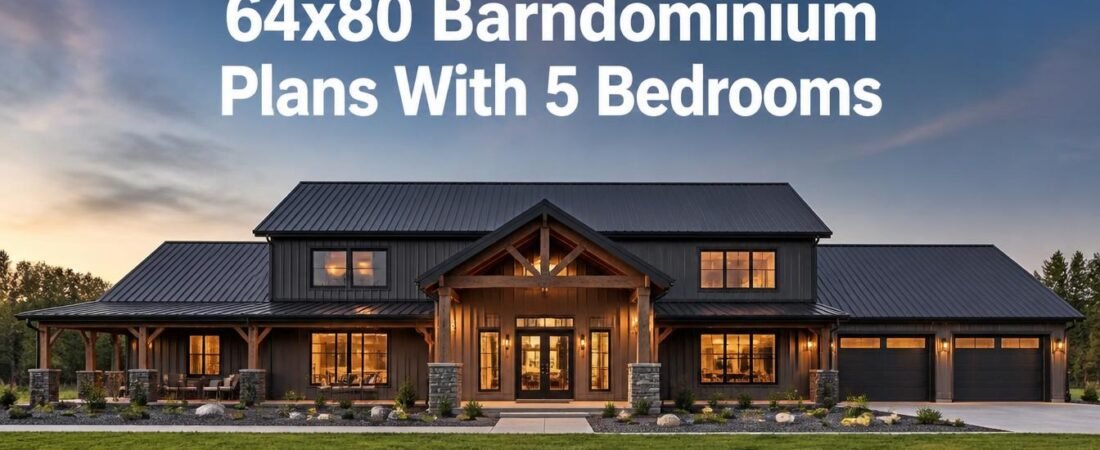 64×80 Barndominium Plans: 5 Bedrooms for Modern Living