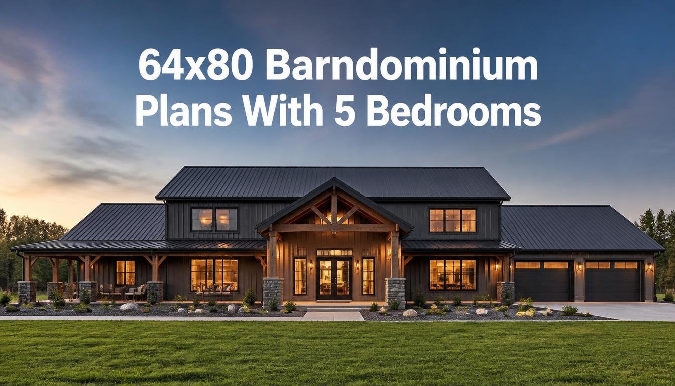 64×80 Barndominium Plans: 5 Bedrooms for Modern Living
