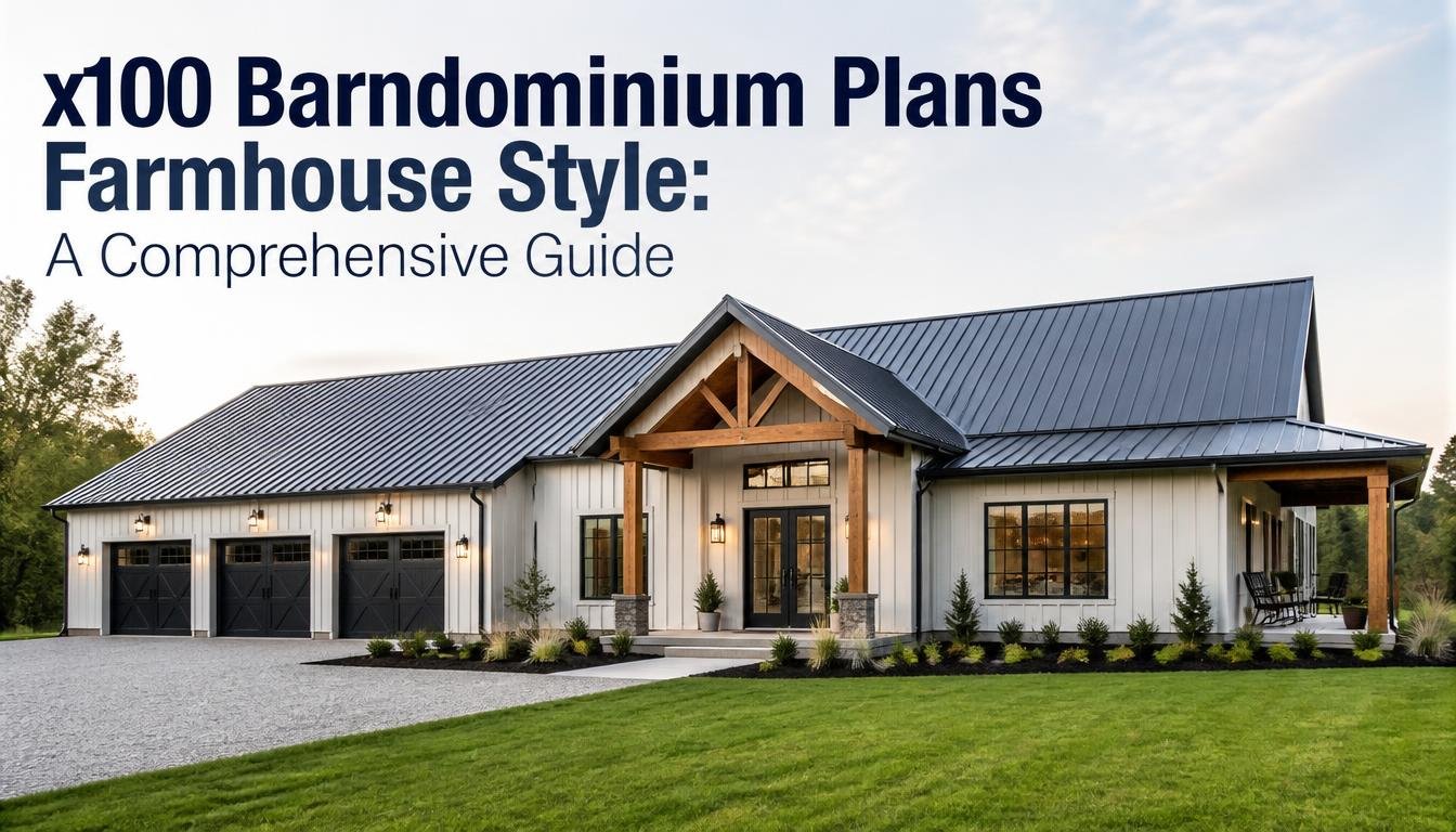 x100 Barndominium Plans: Farmhouse Style Living Solutions