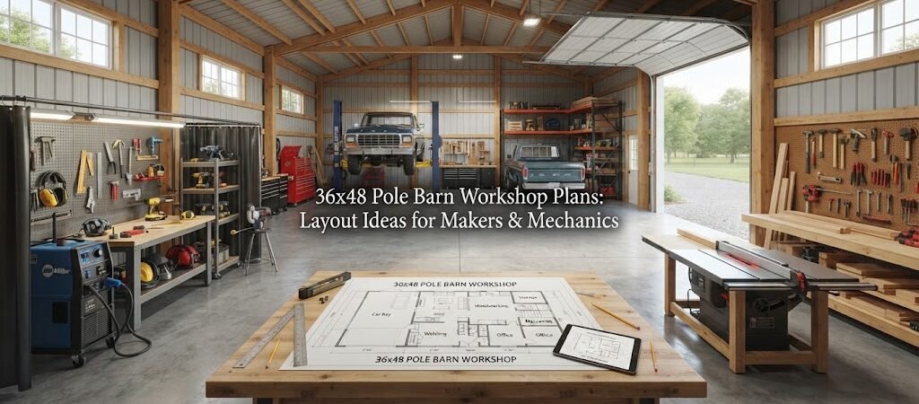 36×48 Pole Barn Workshop Plans: Layout Ideas for Makers & Mechanics