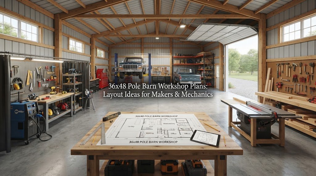 36×48 Pole Barn Workshop Plans: Layout Ideas for Makers & Mechanics