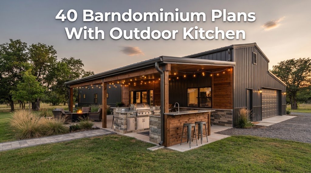 40 Barndominium Plans Featuring Outdoor Kitchens